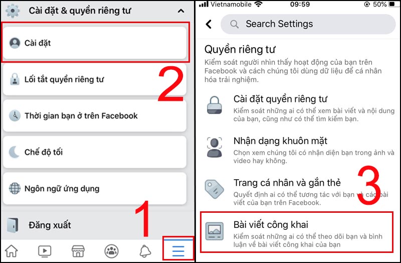 Chọn biểu tượng dấu ba gạch ngang